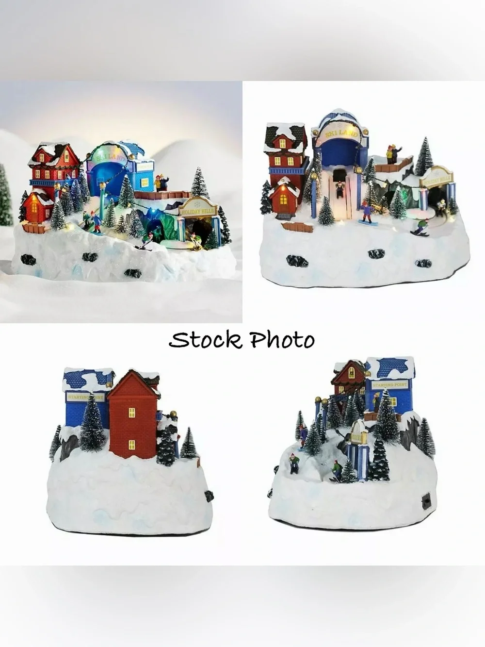 St Nicholas Square Holiday Hills Ski Village Music Motion Lighted 2022